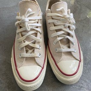 Retro Cream Chuck Taylor’s (parchment + garnet + egret)